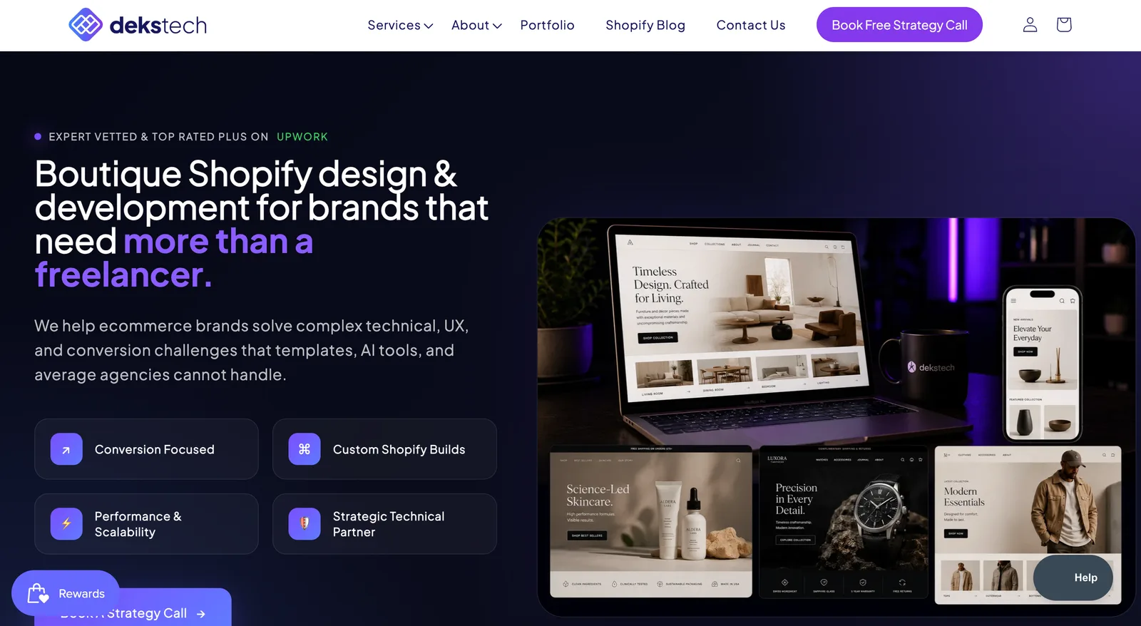 dekstech agency homepage